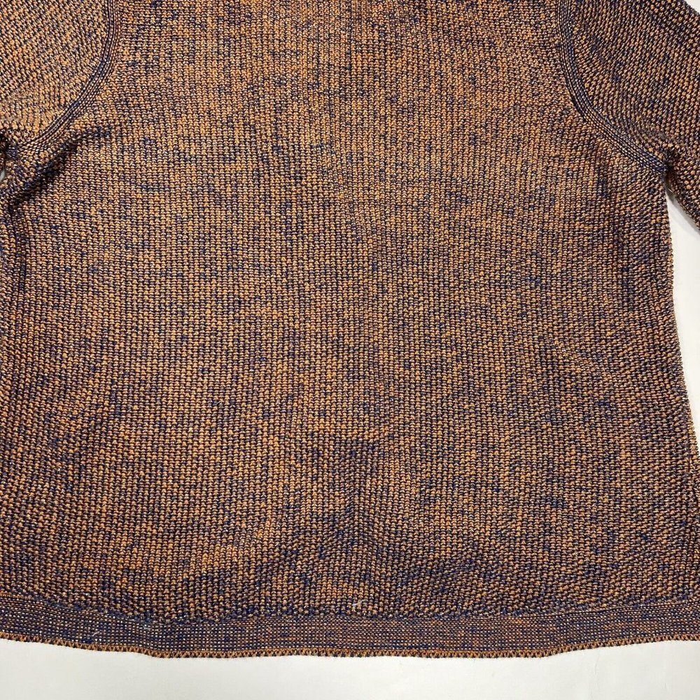 Renuar Women’s Blue Orange Metallic Button Down Sweater Cardigan Size L - Picture 10 of 12